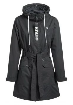 Khujo LAUREN Trench Schwarz Femme -khujo Soldes 0286cdc585db476ba35e45b2bc162e84