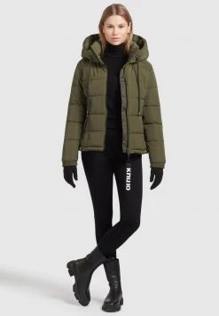 Khujo Femme LILENA Veste D'hiver Dunkeloliv -khujo Soldes 06c2bd5d16d544b4a4591f75510a2d51