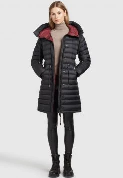 Khujo Femme MANTEL NIANA SHINE Veste D'hiver Schwarz