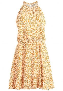 Khujo KELSA Robe De Jour Ocker Geblümt Femme -khujo Soldes 0bd1f4787912421d9caa747850f1ce9c