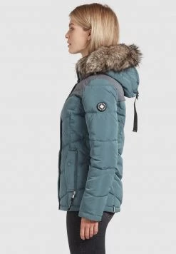 Khujo WINSEN Veste D'hiver Blaugrau Femme -khujo Soldes 0f85e3cc5da0474a87cb5a84c8a09a4b