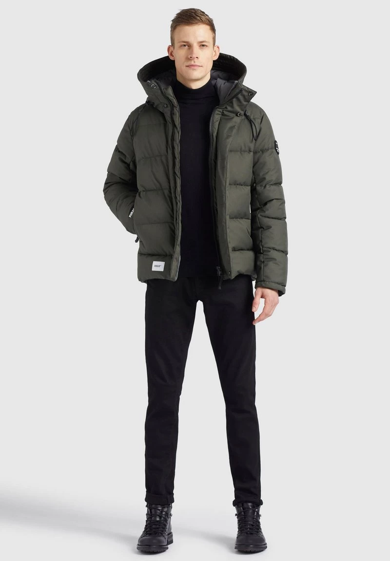 Khujo Homme SAVOR Veste D'hiver Dunkeloliv 8 Khujo Homme SAVOR Veste D'hiver Dunkeloliv – Image 6