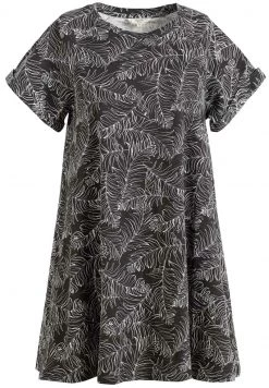 Khujo Femme IOCASTE Robe En Jersey Schwarz Gemustert -khujo Soldes 157cd34beb574a7d8ebb2328ccabd6a0