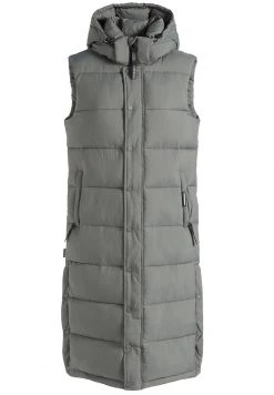 Khujo Femme MAGNETA MATT Veste Sans Manches Graugrün -khujo Soldes 1665e923630c4b79ada92aadc5c70567