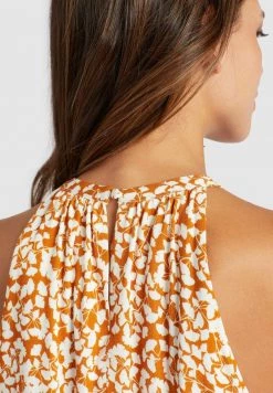 Khujo KELSA Robe De Jour Ocker Geblümt Femme -khujo Soldes 1670e5bc930b4edcad9aa61a916f8de0