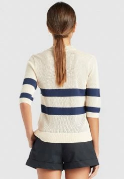 Khujo CHUMANE T Shirt Imprimé Sand/dark Blue Femme -khujo Soldes 1701fbdfe91242a1859ec9cc53c13ca6