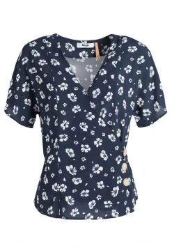 Khujo GIOVANNA Blouse Blau Weiß Geblümt Femme -khujo Soldes 1a7d9d4fa6f5403c8c1ed86d9d201f89