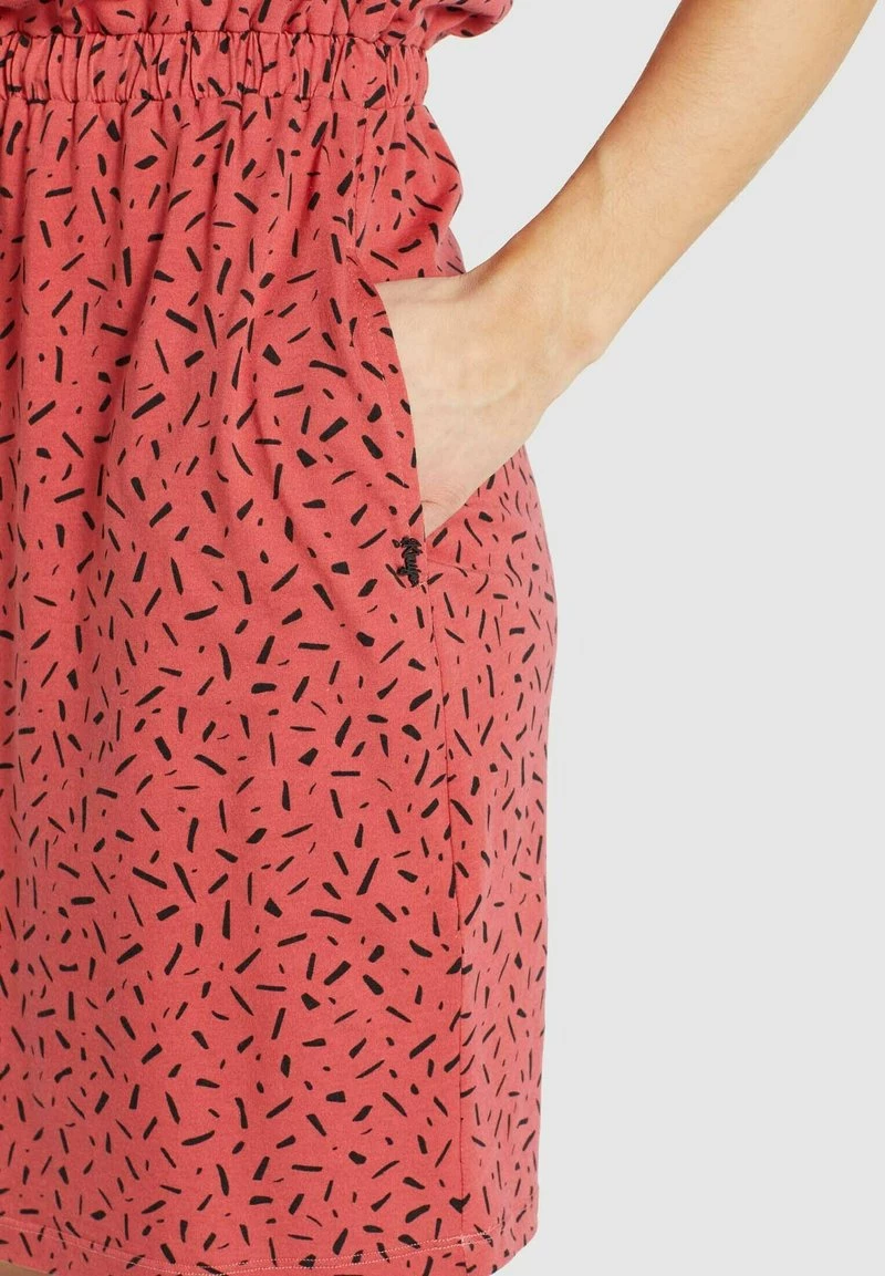 Khujo SAMMY Robe Fourreau Rosa Schwarz Gemustert Femme 7 Khujo SAMMY Robe Fourreau Rosa Schwarz Gemustert Femme – Image 5