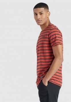 Khujo SAER T Shirt Imprimé Orange Homme -khujo Soldes 1d7b22269dea46b792ef3fb01815164b