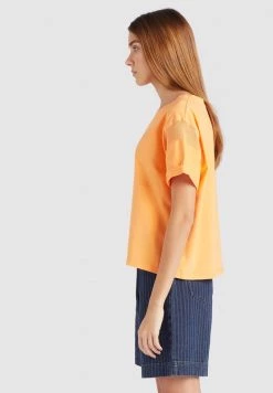 Khujo REAGAN T Shirt Imprimé Orange Femme -khujo Soldes 1d929cb9e0974e2f9ca257eb3e31a9fc