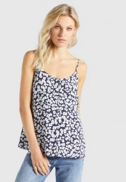 Khujo Femme ELLEN Blouse Dunkelblau Weiß Geblümt