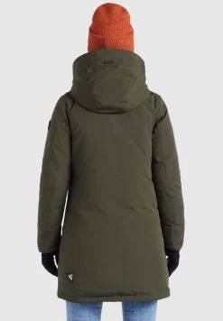 Khujo Femme CLEAO Veste D'hiver Dunkeloliv -khujo Soldes 24b6481ddf964c57b753144a02cea597
