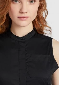 Khujo Femme THERES Robe Chemise Schwarz -khujo Soldes 28055c6fcd634f3c980bff2b76557d9e