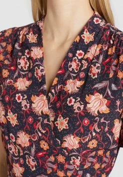 Khujo Femme FROMMET Robe De Jour Orange Rot Gemustert -khujo Soldes 2893ae7bfac343a582bb4eebafe6055d