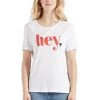 Khujo Femme BANANI HEY T Shirt Imprimé Weiß