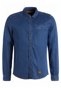 Khujo Homme POSTO Chemise Denim Blau -khujo Soldes 33424b7c890442f9b3b26d66934b7181
