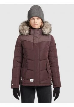 Khujo WINSEN Veste D'hiver Weinrot Femme -khujo Soldes 33ca0ff84ad5498baeb016baf34a13a1