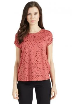 Khujo Femme TALAJA T Shirt Imprimé Rosa Schwarz Gemustert -khujo Soldes 362090a11b254030962fad04b9ebfe3b