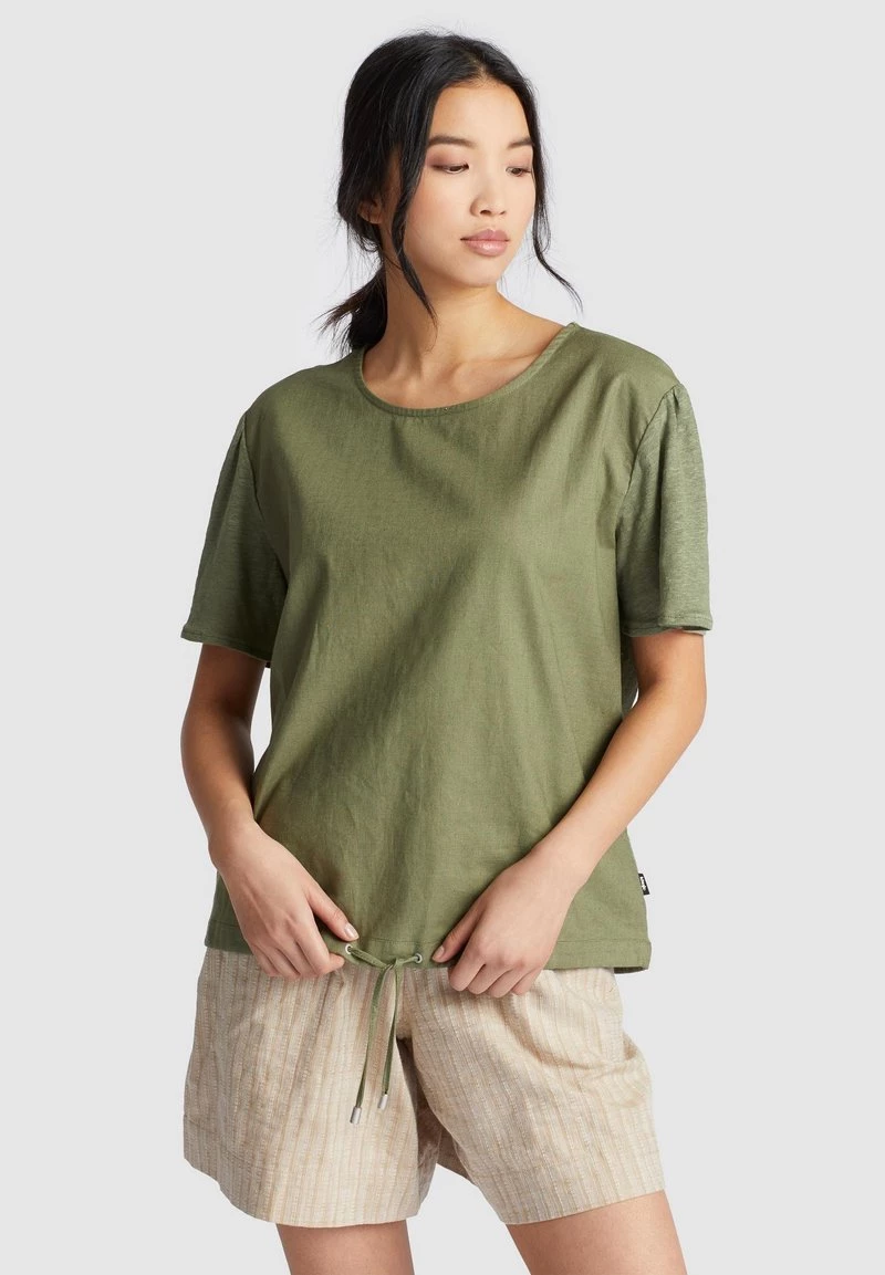 Khujo ALONNA T Shirt Imprimé Olive Femme 3 Khujo ALONNA T Shirt Imprimé Olive Femme
