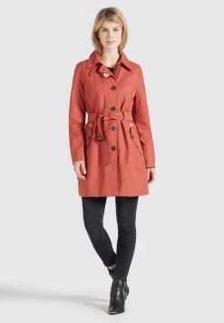 Khujo Femme AURORA Trench Rot -khujo Soldes 385a8745b02046afbeb813ca9368e4c4