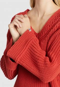 Khujo NIKKI Pullover Burned Orange Femme -khujo Soldes 3a76890dea1949d6a78c988648abdcd2