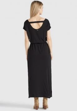 Khujo DOREEN Robe Longue Schwarz Femme -khujo Soldes 3cf3a2556cda40319849b547a15749c7