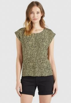 Khujo Femme LOMBA Blouse Schwarz Gelb Geblümt