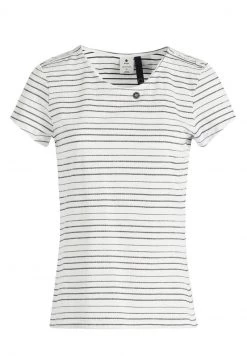 Khujo Femme RAFAELA T Shirt Imprimé Weiß Schwarz Gestreift -khujo Soldes 415e60ffc26e4def82b1dd95bdee7dd9