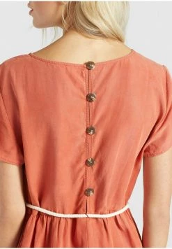 Khujo Femme ASBA Robe De Jour Terrakotta -khujo Soldes 4290749156f84e798b9438f8866c73f3