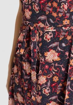 Khujo Femme FROMMET Robe De Jour Orange Rot Gemustert -khujo Soldes 4540329adb384b91ad017a1257b061fe