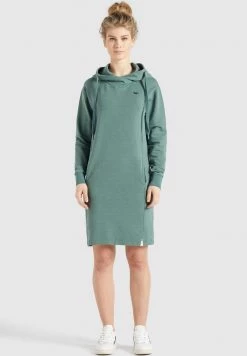 Khujo HALOUMA Robe De Jour Aqua Gewaschen Femme -khujo Soldes 4beb168ec2f04b8cab16121258488f08