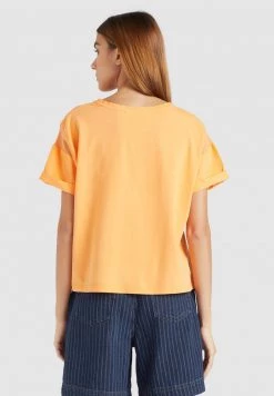 Khujo REAGAN T Shirt Imprimé Orange Femme -khujo Soldes 4cd45239290648299fcabc0e9b47e5c7