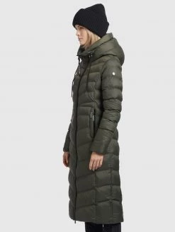 Khujo INGRAM SHINE Veste D'hiver Dunkeloliv Femme -khujo Soldes 4de6c925944d48d590a362dac24851fe