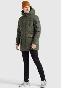 Khujo SHANCK Veste D'hiver Dunkeloliv Homme -khujo Soldes 50cbd3260c0b4dcea7045c9fb2237203