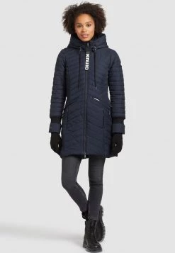 Khujo Femme MANTEL TOOTS STRUCTURED Veste D'hiver Dunkelblau