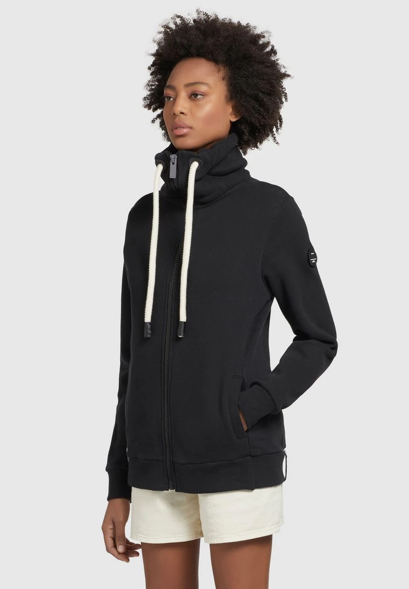 Khujo Femme Sweat à Capuche Zippé Schwarz 6 Khujo Femme Sweat à Capuche Zippé Schwarz – Image 4