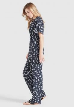 Khujo BORGIA Combinaison Blau Weiß Geblümt Femme -khujo Soldes 5312661209214d72b767940848887665