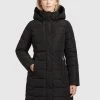 Khujo DELINAS2 Veste D'hiver Schwarz Femme -khujo Soldes 56b538dea1304a6fa91596adb501f375
