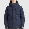 Khujo MARKS2 Veste D'hiver Dunkelblau Homme -khujo Soldes 576edf8f1885460aaede772f2d735428