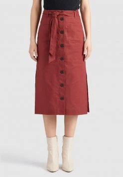 Khujo Femme VARSHA Jupe Trapèze Rotbraun