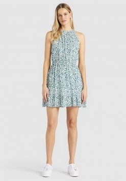 Khujo KELSA Robe De Jour Blau Geblümt Femme
