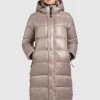 Khujo Femme CORINNA SHINY Veste D'hiver Taupe Glänzend -khujo Soldes 5e0249b2e6e346789c60d9c90a1da4e7