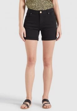 Khujo Femme RIVEN Short En Jean Schwarz