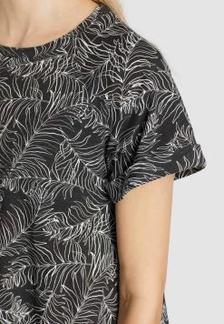 Khujo Femme IOCASTE Robe En Jersey Schwarz Gemustert -khujo Soldes 619e72c2dc614340a6a2848427b1ceab