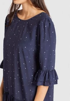 Khujo Femme FREMA Robe De Jour Dark Blue -khujo Soldes 62d7d002c81f446daf526b76653c24ec
