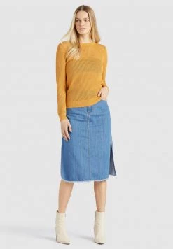 Khujo Femme COSIMA Pullover Yellow -khujo Soldes 678c8f9831da4849960c9b9b409ea815