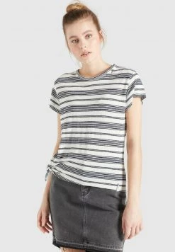 Khujo MATAMA T Shirt Imprimé Naturweiß Dunkelblau Gestreift Femme
