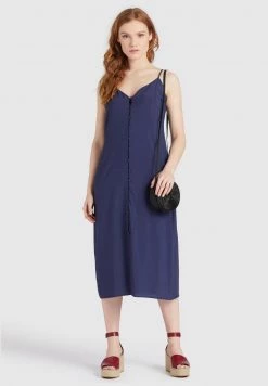 Khujo Femme VALERIYA Robe De Jour Dark Blue -khujo Soldes 6c338fcca7ee4ddc881a563b20f39a54