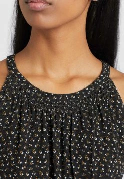 Khujo KELSA Robe De Jour Schwarz Geblümt Femme -khujo Soldes 6e7c6b0877144422b5dd82a5a098694a