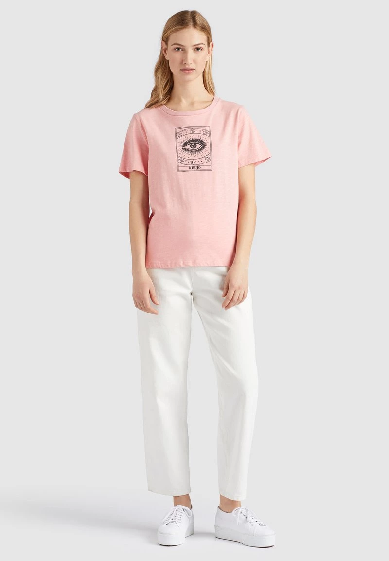 Khujo HELA T Shirt Imprimé Rosa Femme 3 Khujo HELA T Shirt Imprimé Rosa Femme